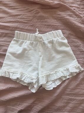 Zara toddler white Elastic Waist Kids Shorts